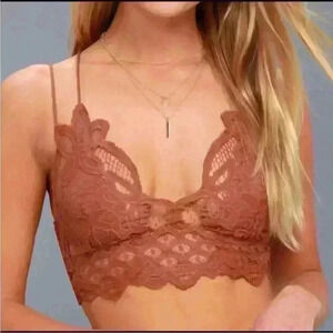 Free People‎ Copper Adelaide Lace Bralette S